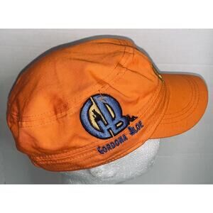 Gordona Bloe QUEEN Cadet Cap w/Pocket Adjustable Leader Embroidery Orange EUC